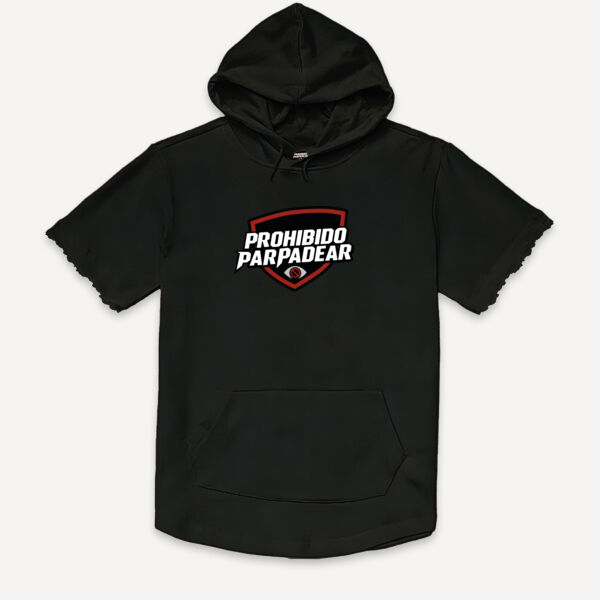 Hoodie Unisex Manga Corta Prohibido Parpadear  Miniatura
