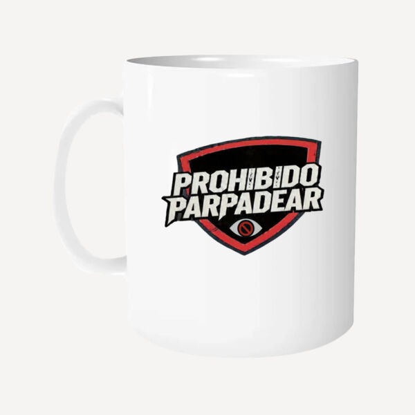 Taza Blanca Prohibido Parpadear  Thumbnail