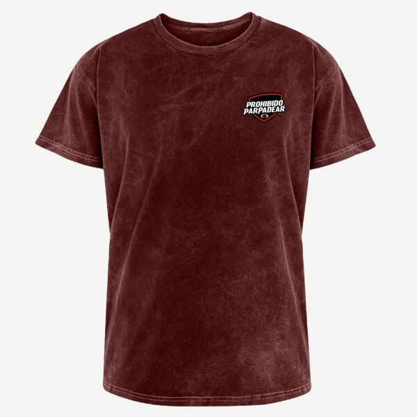 Playera Unisex Mineral Wash Prohibido Parpadear Dúo Miniatura